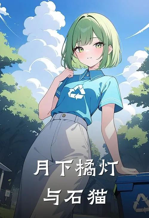 月下橘灯与石猫