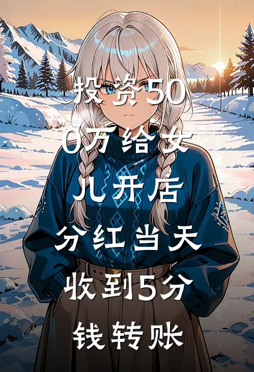 投资500万给女儿开店，分红当天收到5分钱转账